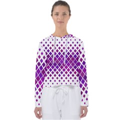 Pattern-box Purple White Women s Slouchy Sweat by nateshop