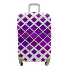 Pattern-box Purple White Luggage Cover (small) by nateshop