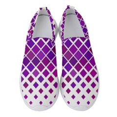 Pattern-box Purple White Women s Slip On Sneakers by nateshop