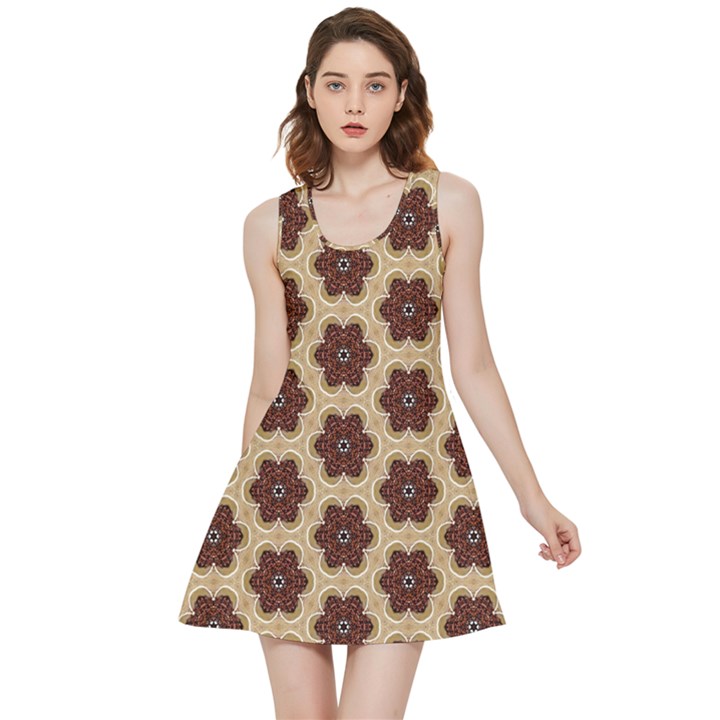 Pattern-flower Inside Out Reversible Sleeveless Dress