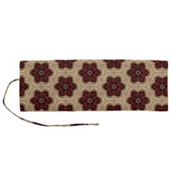 Pattern-flower Roll Up Canvas Pencil Holder (m)