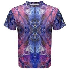 Magenta on cobalt Men s Cotton Tee