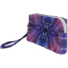 Magenta on cobalt Wristlet Pouch Bag (Small)