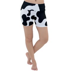 Cow Pattern Lightweight Velour Yoga Shorts by BangZart