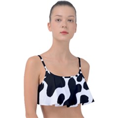 Cow Pattern Frill Bikini Top by BangZart