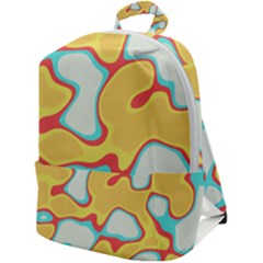 Retro Art Urban Grunge Pattern Zip Up Backpack by Jancukart