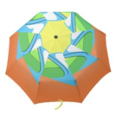 Waves-beach-sun-sea-water-sky Folding Umbrellas by Jancukart