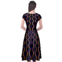 Pattern abstract wwallpaper waves Cap Sleeve Wrap Front Dress View2