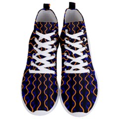 Pattern Abstract Wwallpaper Waves Men s Lightweight High Top Sneakers