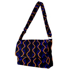 Pattern Abstract Wallpaper Waves Full Print Messenger Bag (s) by Jancukart