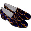 Pattern Abstract Wallpaper Waves Women s Chunky Heel Loafers View3