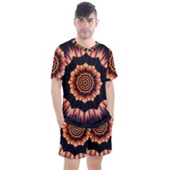 Digital Art Art Artwork Abstract Men s Mesh Tee And Shorts Set