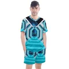 Space Ship Sci Fi Fantasy Science Men s Mesh Tee And Shorts Set