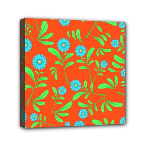 Background-texture-seamless-flowers Mini Canvas 6  X 6  (stretched)