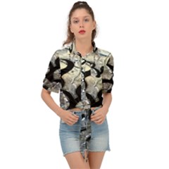 Black Love Browning Deer Camo Tie Front Shirt 