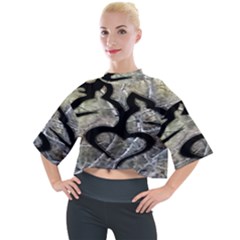 Black Love Browning Deer Camo Mock Neck Tee