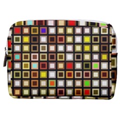 Squares-colorful-texture-modern-art Make Up Pouch (medium)