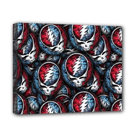 Grateful Dead Pattern Canvas 10  x 8  (Stretched)