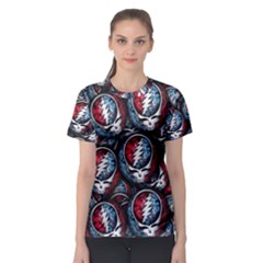 Grateful Dead Pattern Women s Sport Mesh Tee