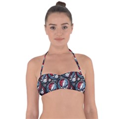 Grateful Dead Pattern Halter Bandeau Bikini Top