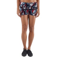 Grateful Dead Pattern Yoga Shorts