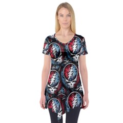 Grateful Dead Pattern Short Sleeve Tunic 