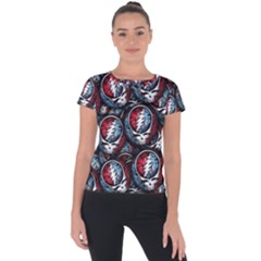 Grateful Dead Pattern Short Sleeve Sports Top 