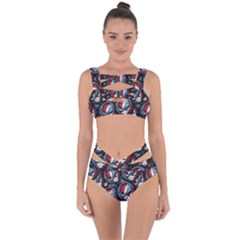 Grateful Dead Pattern Bandaged Up Bikini Set 