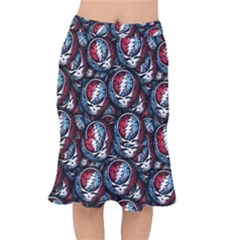 Grateful Dead Pattern Short Mermaid Skirt