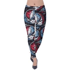 Grateful Dead Pattern Velvet Leggings