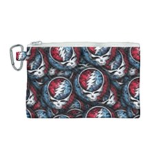 Grateful Dead Pattern Canvas Cosmetic Bag (Medium)