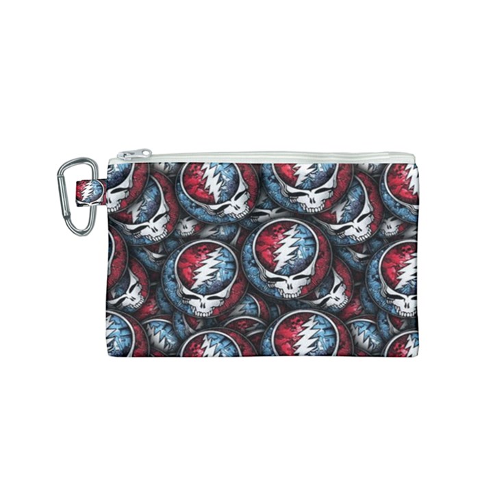 Grateful Dead Pattern Canvas Cosmetic Bag (Small)