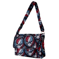 Grateful Dead Pattern Full Print Messenger Bag (S)