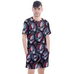 Grateful Dead Pattern Men s Mesh Tee And Shorts Set