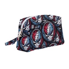 Grateful Dead Pattern Wristlet Pouch Bag (Medium)