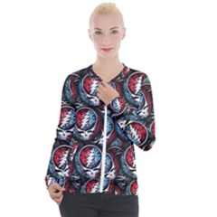 Grateful Dead Pattern Casual Zip Up Jacket