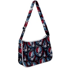 Grateful Dead Pattern Zip Up Shoulder Bag