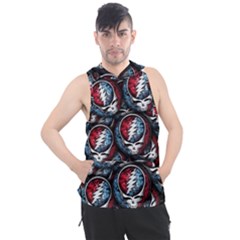 Grateful Dead Pattern Men s Sleeveless Hoodie