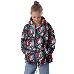 Grateful Dead Pattern Kids  Oversized Hoodie