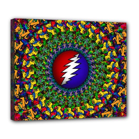 Grateful Dead Deluxe Canvas 24  X 20  (stretched) by Jancukart