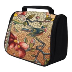 Flower Cubism Mosaic Vintage Full Print Travel Pouch (small)