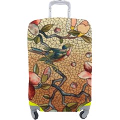 Flower Cubism Mosaic Vintage Luggage Cover (large) by Jancukart