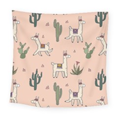 Llamas Pattern Square Tapestry (large) by Jancukart