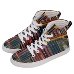 Books Library Bookshelf Bookshop Men s Hi-top Skate Sneakers