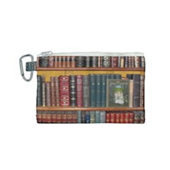 Books Library Bookshelf Bookshop Canvas Cosmetic Bag (small)