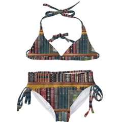 Books Library Bookshelf Bookshop Kids  Classic Bikini Set