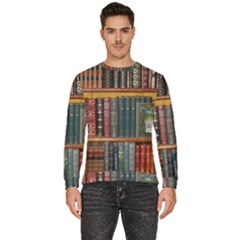 Books Library Bookshelf Bookshop Men s Fleece Sweatshirt by Zezheshop