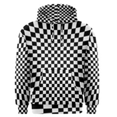 Illusion Checkerboard Black And White Pattern Men s Core Hoodie