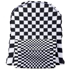 Illusion Checkerboard Black And White Pattern Giant Full Print Backpack