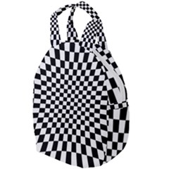 Illusion Checkerboard Black And White Pattern Travel Backpacks